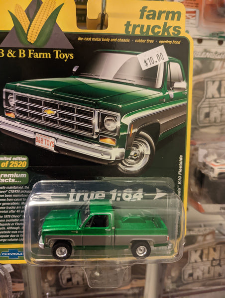 1/64 B&B Farm Toys Chevy 1978 K10 Feetside, Green